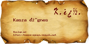 Kasza Ágnes névjegykártya