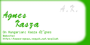 agnes kasza business card